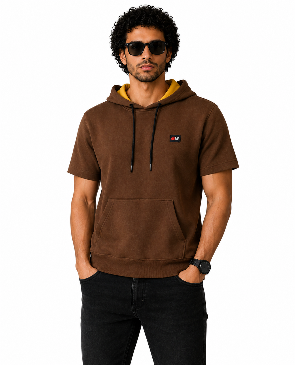 3V Brown Hoodies